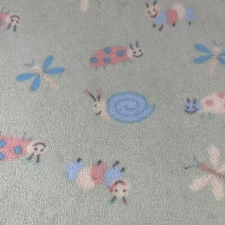 RARE Circo Green Baby Blanket with Bugs Caterpillar Fleece Infant Lovey K1