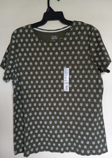NEW Croft & Barrow Tops Womens Size L Olive Green Basic Tee T-Shirt