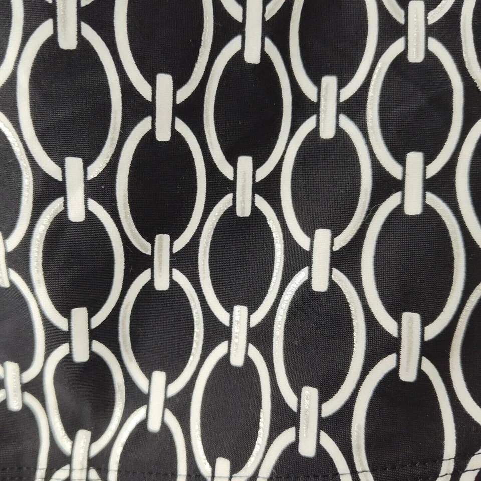 Camiseta de natación Sand N Sun Tankini para mujer talla L 12 14 negra blanca plateada geométrica  Foto 3 de 4