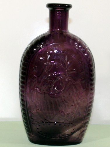 George Washington & American Eagle bottiglia di vetro vetro vetro di grano viola ametista - Foto 2 di 4