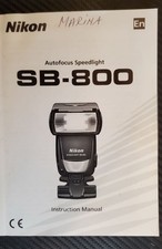 Nikon SB-800 Autofocus Speedlight Camera Flash Instruction Manual ENGLISH
