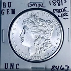 1881 S BU GEM MORGAN SILVER DOLLAR UNC MS+++ U.S. MINT RARE COIN 8463