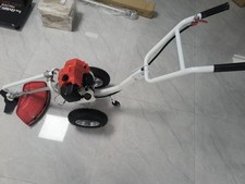NEW 52cc 2-Stroke Wheeled Petrol Brush Cutter Strimmer Grass Weed Trimmer Cutter
