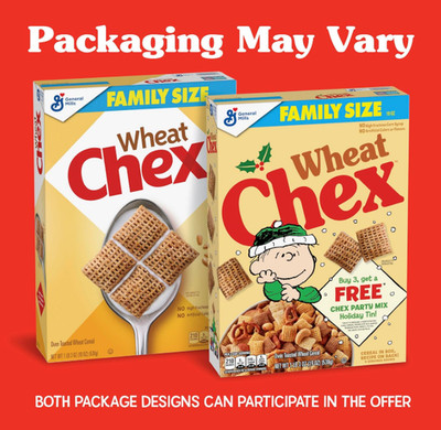 Wheat Chex Cereal Family Size 19oz Whole Grain Crunchy Breakfast Snack Mix - USA