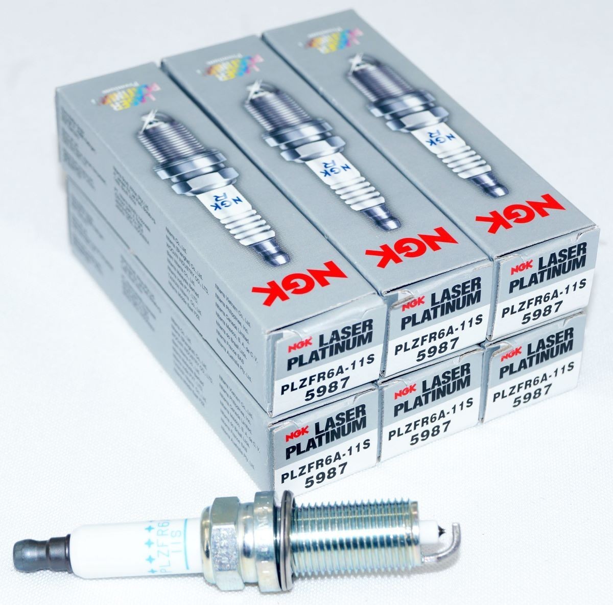 NGK PLZFR6A11S Secondary Ignition - Spark Plug 5987 Set of 6pcs
