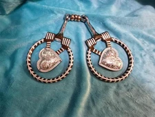 Western Sterling Silver Show Snaffle (Heart Desig) #SN-2119 MP-46 Brown - 5-1/4"