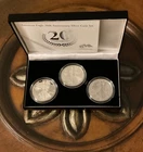 2006 $1 American Silver Eagle 20th Anniversary 3pc Set Box, OGP & COA