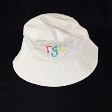 Random Golf Club White Bucket Hat L/XL Blue Print Lining RGC Excellent Gift
