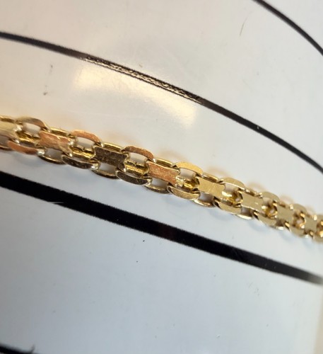 Vintage 14K Yellow Gold 3 Stone Opal & 2 Diamond Bracelet 7” 3.52g - Afbeelding 7 van 14