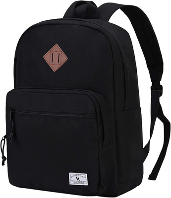 School Backpack for Men Women,Lightweight Classic Basic Bookbag Simple Kids Blac