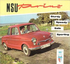 Catalogue brochure prospekt NSU Prinz I / II / 30 1961 UK - Royaume-Uni