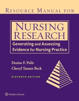 Resource Manual For Nursing Research, Denise F. Polit