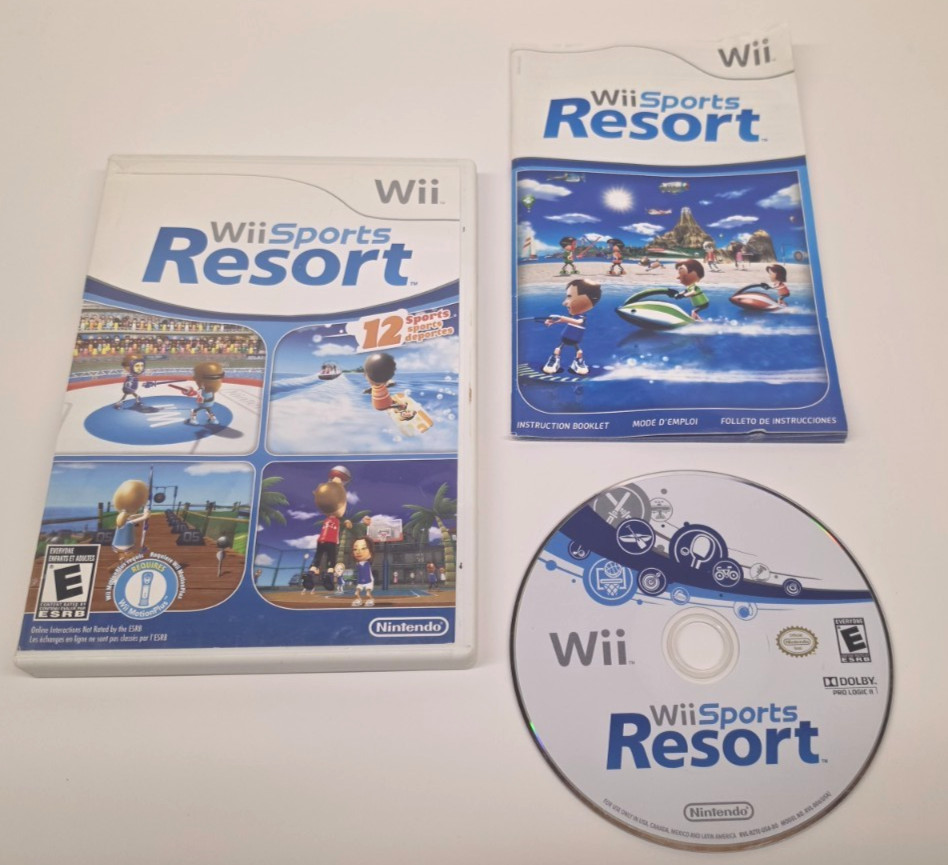 Wii Sports Resort (Nintendo Wii, 2009) Complete Game CIB - Tested
