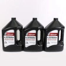 Mercury OEM Premium Plus Outboard Engine Oil Case of 3 Gallons 92-858027K01