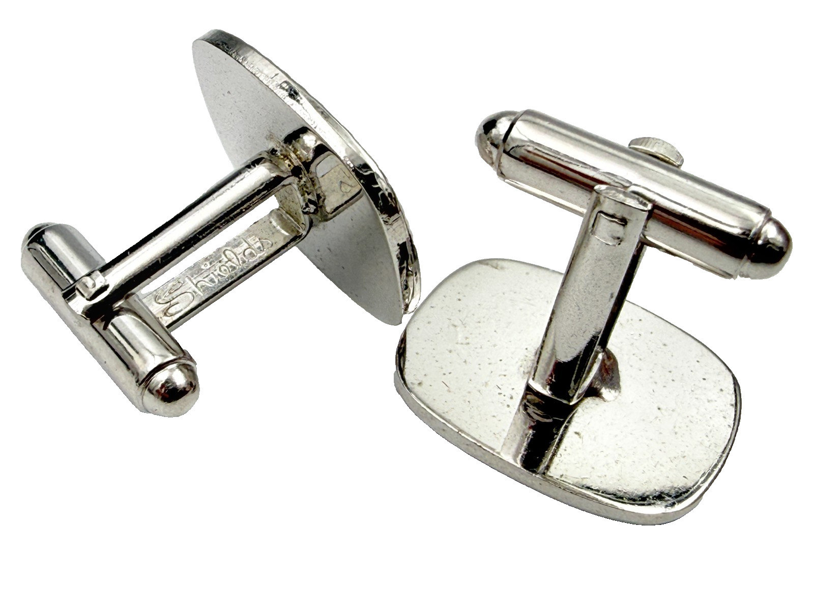 Shields Signed High End Silver Plate Overlay Cuff… - image 6