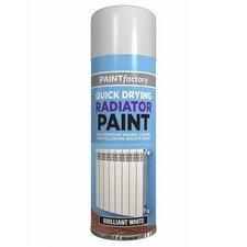 3x Paint Factory Quick Drying Radiator Paint Brilliant White 400ml