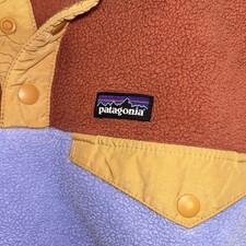 PATAGONIA Kids Synchilla Snap-T 1/4 Snap Colorblock Fleece Pullover L GorpCore