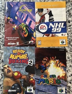 n64 nintendo 64 manual  lot : Super Mario 64, NHL 99, Ready 2 Rumble, Extreme-G