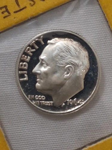 1964 90%  Silver Roosevelt Dime - Choice Gem Proof  Frosted