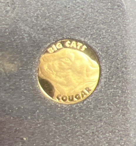 2020 0.5 gram $4 Sierra Leone COUGAR .9999 Gold Coin w/ Box + COA Big Cats - Picture 2 of 4