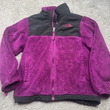 The North Face Youth Girls 10/12 Full Zip Fleece Jacket Purple