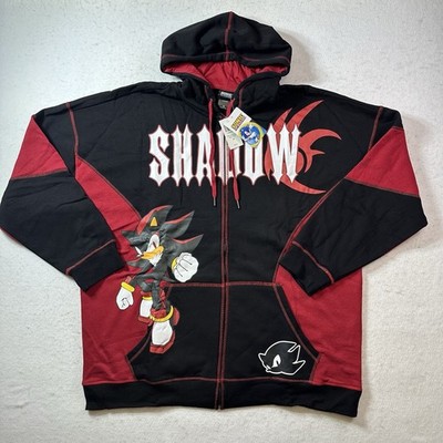 Official Sonic The Hedgehog 3 Shadow Zip Up Sega Video Game Hoodie Mens Size 2XL