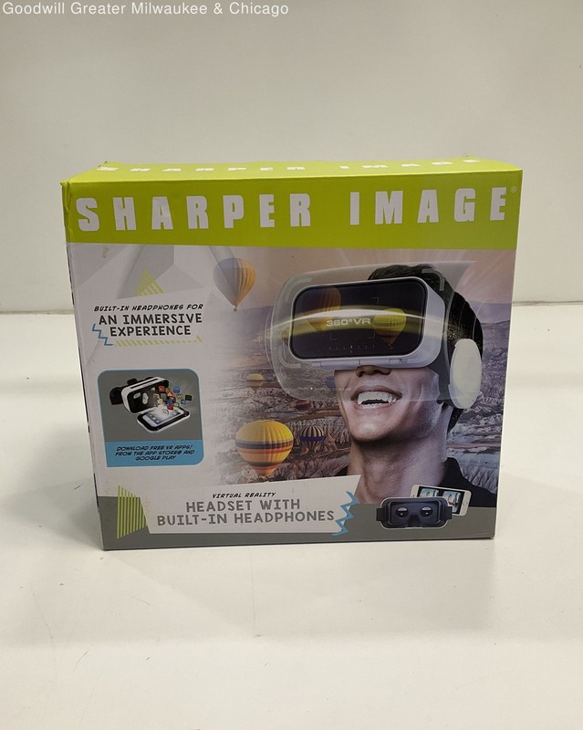 Sharper Image Virtual Reality Headset w/ Built in Headphones IOB UNTESTED
