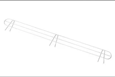 Wire Shelf Back Ledge Fits 48" Wide Shelf Chrome / Silver Heavy Duty Ledge Guard