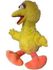 Vintage 1986 Playskool Sesame Street Pull String Talking Big Bird Plush Toy