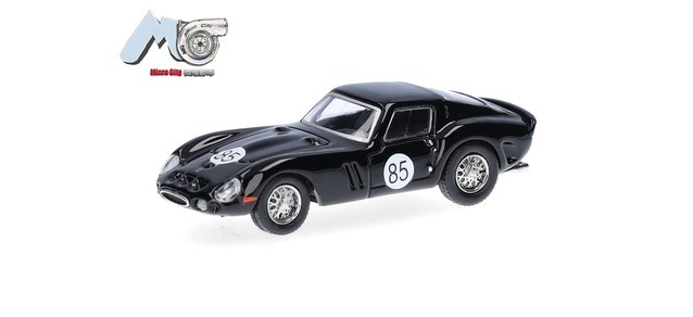 Herpa 87MC000061 1:87 MicroCity Ferrari 250 GTO 85 Car, Black - New