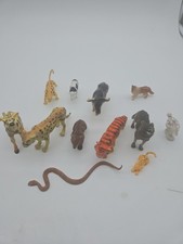 Lot Of 12 Vintage Animal Figures Plastic Animal Safari Figurines