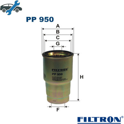 FUEL FILTER PP 950 FOR TOYOTA VERSO/VAN/YARIS/AVENSIS RAV/4/IV/III COROLLA/Van  