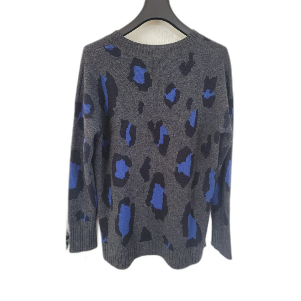 Suéter Athleta Cheetah Leopardo Lana Cachemira Crew Foto 2 de 4