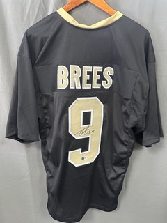 Drew Brees Signed New Orleans Saints Football Jersey AUTO BAS Beckett Sz XL