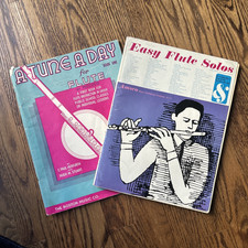 Tune A Day For Flute  Easy Flute Solos, Vintage EUC Two books Ready to play 
