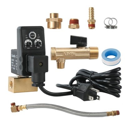 Automatic Electronic Tank Drain Kit Gold 1/4 NPT Timer Operated SR-AETD14 Valves