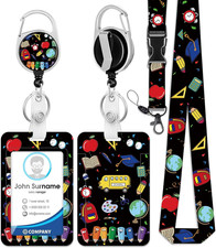 Cute Teacher Lanyards for Id Badges and Keys ID Badge Holder with Lanyard for Te