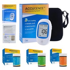 Multi-Parameter Blood Analyzer Glucose Uric Acid Ketone 3-in-1 Home Meter