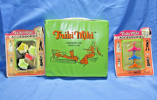 Vintage Triki Miki Doll  1960's Wardrobe Travel Case and two Sealed outfit Cards