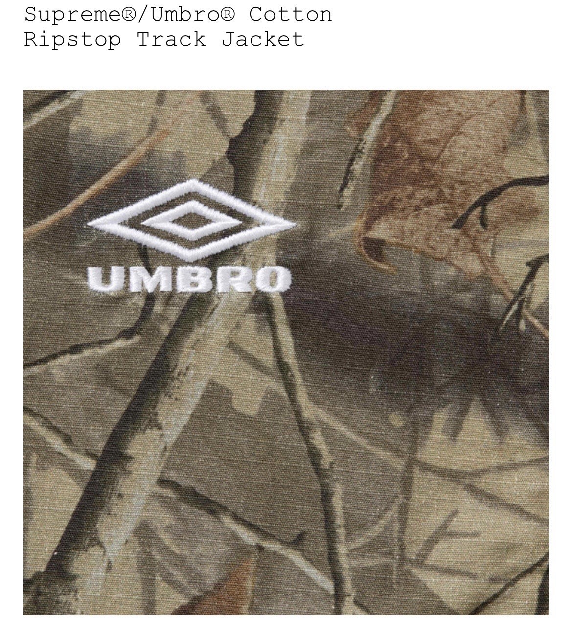 Size Medium Supreme X Umbro Ripstop Track Jacket Camo image 5