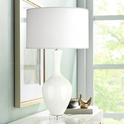 Robert Abbey Audrey 33 1/2'' Lily White Ceramic Buffet Table Lamp