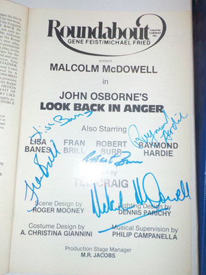 Roundabout Booklet Signed X Malcolm McDowell Robert Burr Lisa Banes Fran Brill +