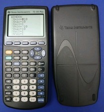 Texas Instruments TI-83 Plus Graphing Calculator Black w/ Cover Tested