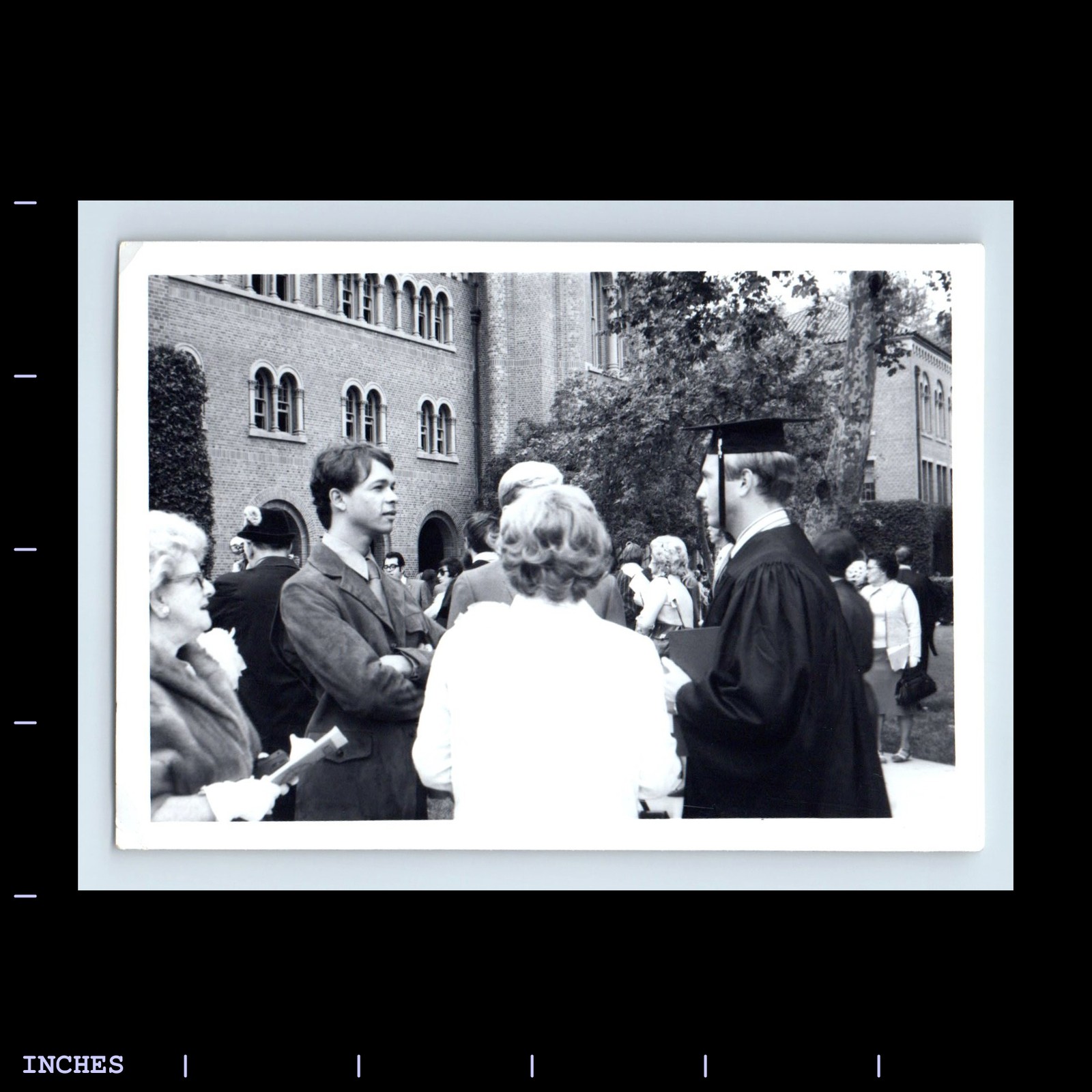 Vintage Graduation Cap and Gown Photo for Men and Women