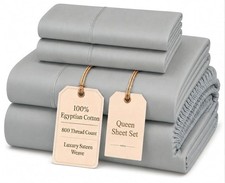 800 Thread Count Egyptian Cotton Sheets Queen Sheet Set 15" Deep Pocket, 100 ...