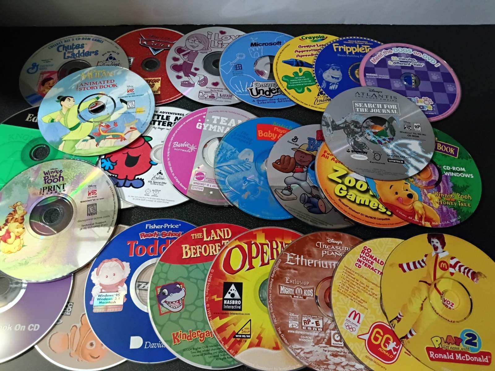 Case Of Children Educational Cd-Rom Game Lot