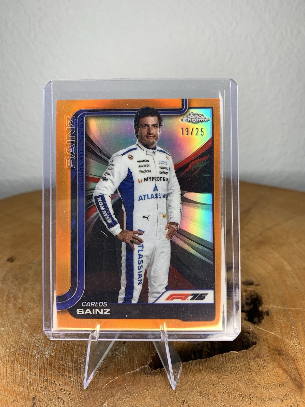 Topps Chrome Formula 1 2025 Carlos Sainz Williams #18 Orange 19/25