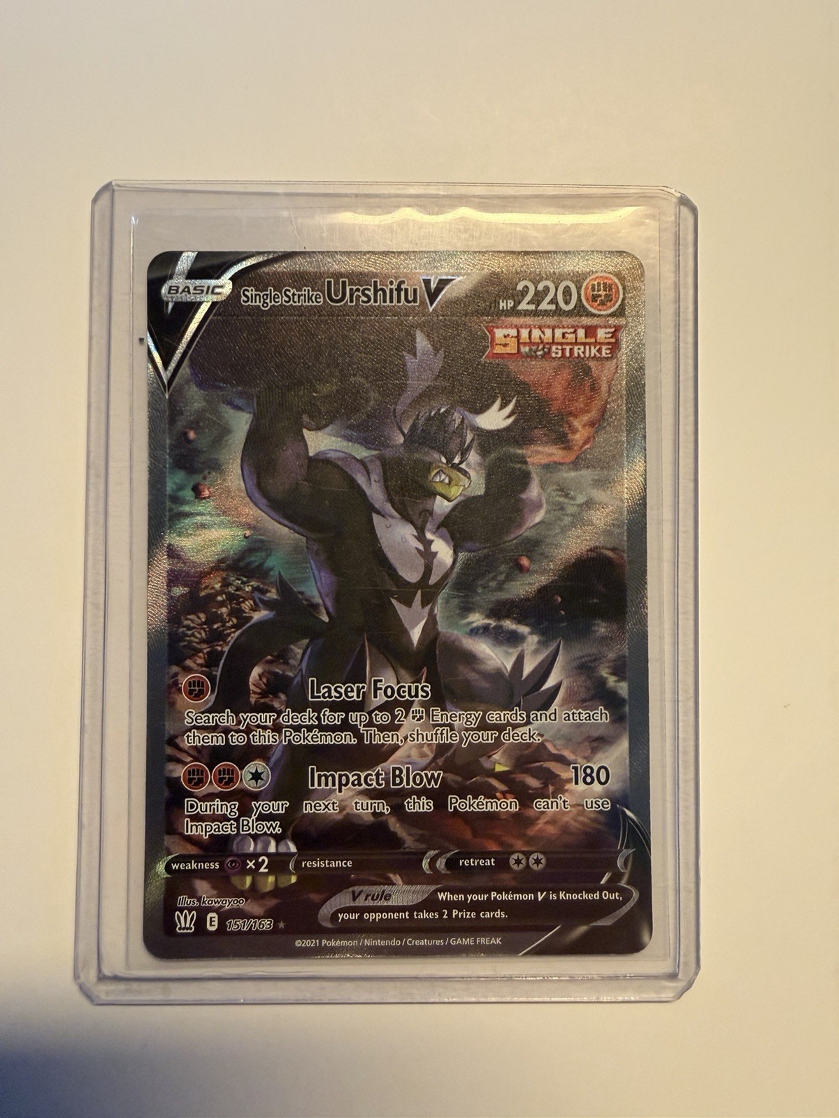 Single Strike Urshifu V Full Art Ultra Rare Holo 151/163 Battle Styles English