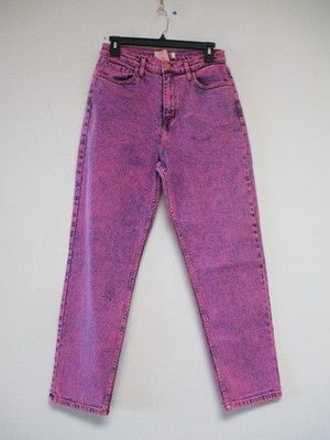 Vibrant MIU Jeans Juniors 11 Pink Acid Wash Straight Leg 29x28 P1671