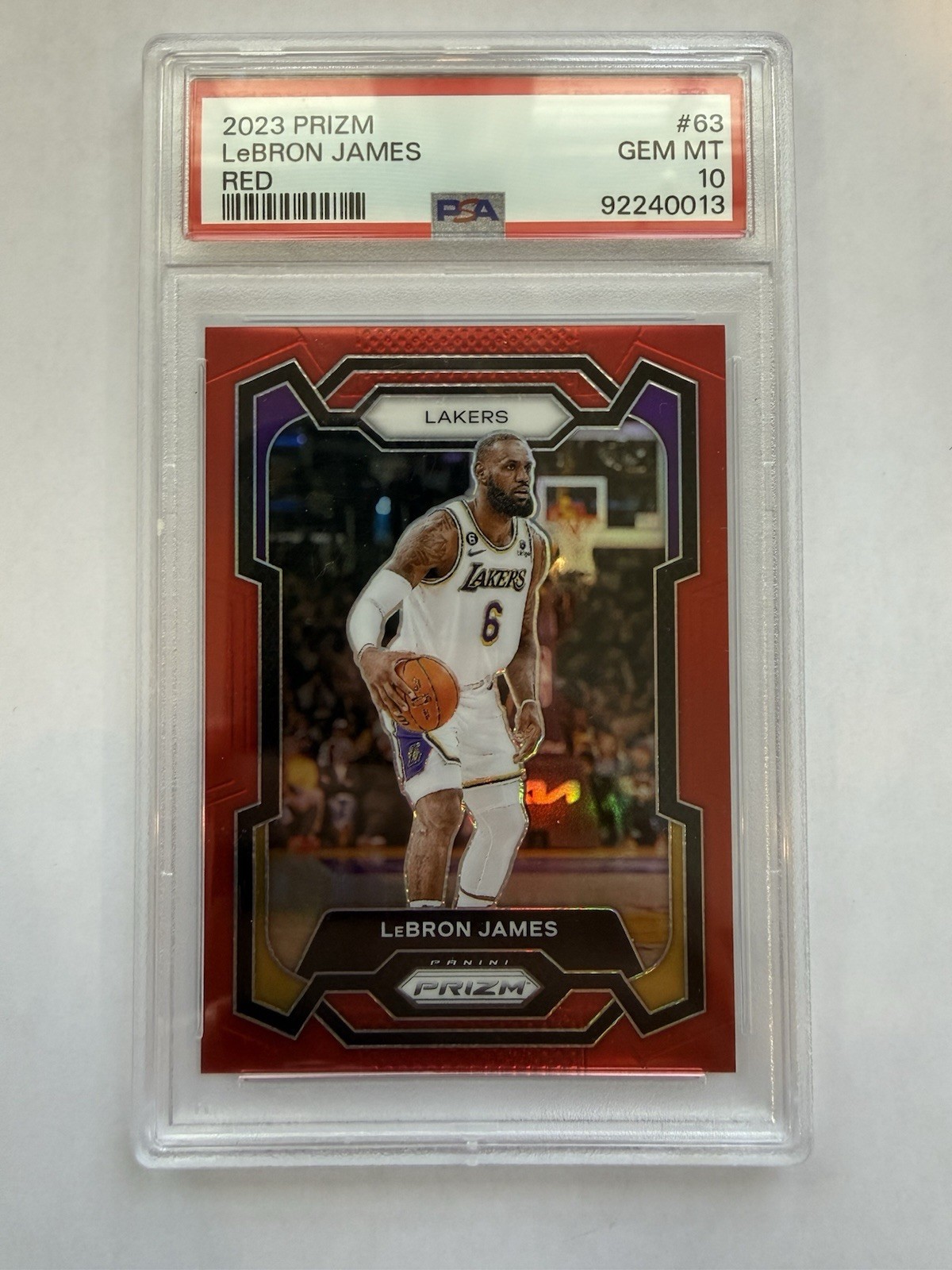 2023-24 Panini Prizm - LeBron James #63 Red Prizm /299